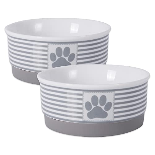 large ceramic dog bowl set - Bone Dry Paw & Patch Ceramic Pet Collection, Small Set, 4.25x2