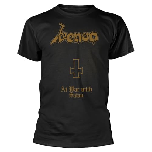 Venom At War with Satan t-shirt rock homme en coton noir