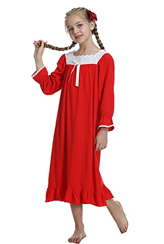 Girls' Princess Nightgowns Lace Sleep Dress Kids Sleepwear 3-12 Years2