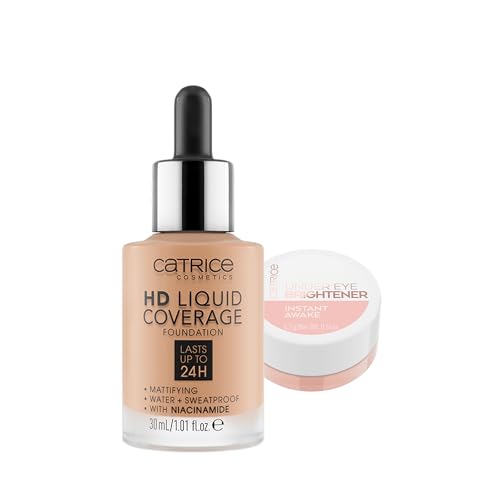Catrice | HD Liquid Coverage Foundation 40 & Under Eye Brightener 10 Light Rose | Full Coverage...
