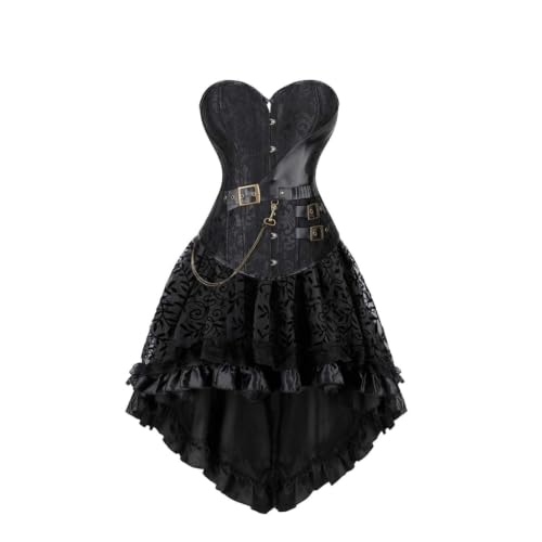 Women’s Corset with Skirt for Halloween and Renaissance Faire Costume 6XL