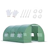 Cadre stable : Nos serres de jardin sont fabriquées à partir de tubes en acier galvanisé épaissis, qui sont non seulement résistants à la rouille, mais aussi résistants à la flexion et à l'écaillage. Les pièces individuelles sont solidement reliées pour assurer une utilisation à long terme de l'ensemble.