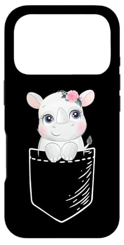 Funny Womens Girls Kids Save Endangered Rhino Pocket Lover �X�}�z�P�[�X iPhone 17 Pro �p