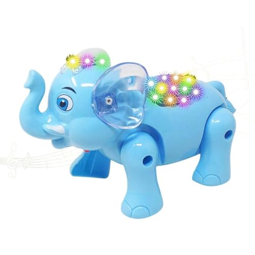 Image of Light-Up Walking Elephant Toy for Kids | Musical LED Flashing Animal Toy with Colorful Lights | Electric Moving Cartoon Elephant Toy for Toddlers, Boys & Girls | Fun Gift for Children