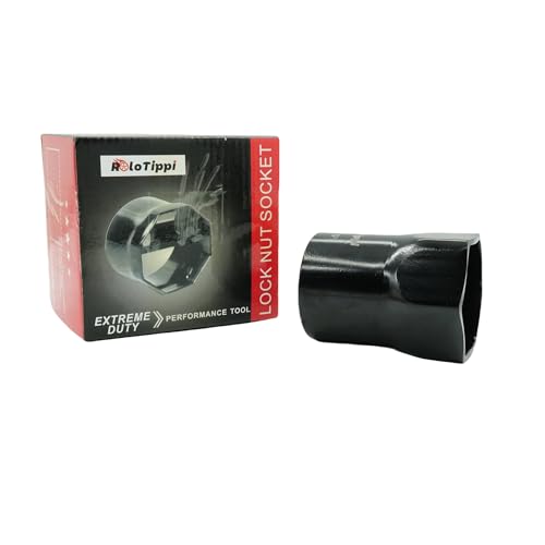 Image of 2-1 /4-Inch 6 Point Wheel Bearing Locknut Socket, 3 /4-Inch Drive, for Axle Nut Socket, Remove and Install Wheel Bearing Nuts, Carbon Steel, Powder-Coated (2-1 /4 inch 6PT, 3 /4 inch Drive)