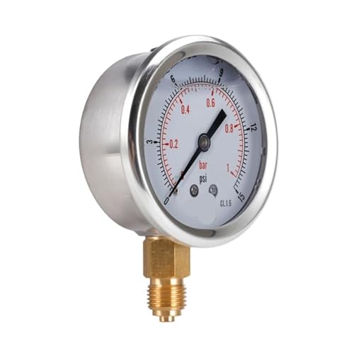 Vacuómetro profesional compuesto de 68mm con baño de glicerina y escala hasta 3000psi 2