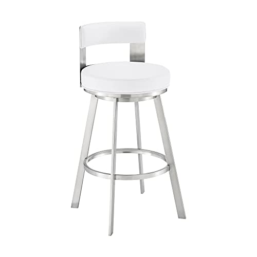 Vogue Carver Brushed Stainless Steel Bar Stool