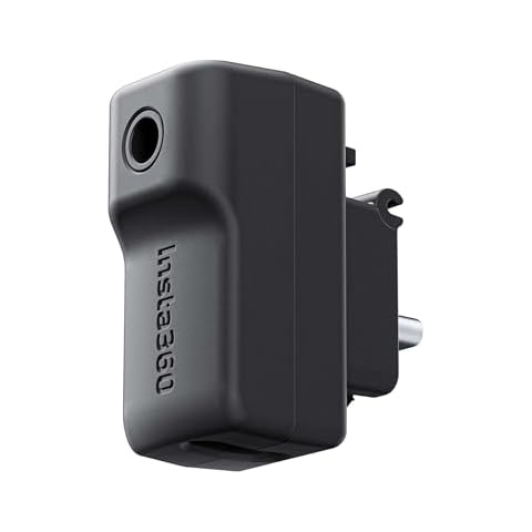 CYNOVA Insta 360 X4 Mic Adapter for insta360 X4 Accessories, External Microphones Type-C and 3.5mm Audio Ports Compatible with Insta 360 X4 Mic Adapter Cover