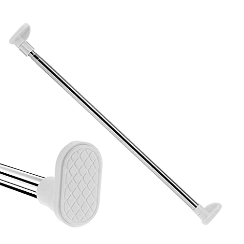 Tringle à rideau de douche télescopique en acier inoxydable extensible 72-110 cm