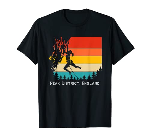 Vintage Peak District Rock Climbing Bouldering T-Shirt