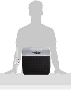 Igloo Playmate 13-Inch Black Ice Chest, Molded-In Handle, Tent-Shaped Lid with Side Button Release