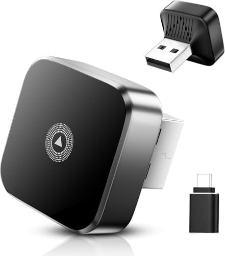 2026 Upgrade CarPlay Wireless Adapter&Android Auto Wireless Adapter,Automatische Wiederverbindung,Plug & Play,WLAN 2.4G+5G,USB C/A,Kompatibel mit Phone i-OS 10+ und Android 11+,Mini&Stabiler (STYLE A)