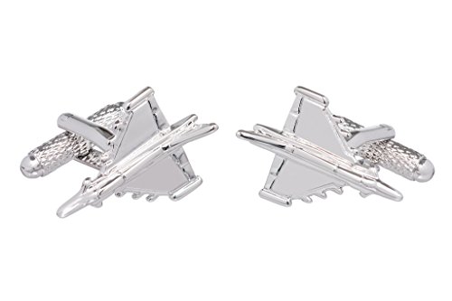 Typhoon Manschettenknöpfe im Flugzeug-Design, Lieferung in Onyx Art Box Cover