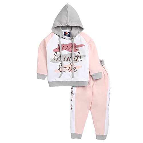 Image of Boys and Girls Pure Cotton Full Sleeve Winter Kidswear Set with Hoodie | 1 Top and 1 Pant (Live)