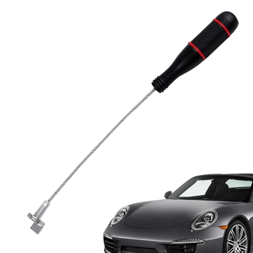 Gacqpli Herramienta magnética para quitar el tapón de drenaje de aceite, llave de extracción de tornillos de drenaje con vástago flexible, llave de eliminación de drenaje de aceite antiescaldaduras de