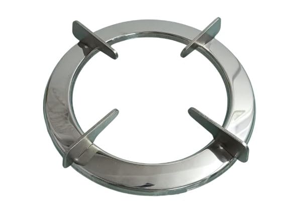 Ikarus Stainless Steel Round Pan Support for Gas Stove, Triple Cook with Pin to Pin Fitment, 185 MM, (2)