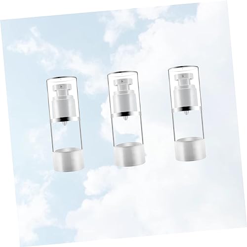 DEARMAMY 3pcs Sunscreen Spray Bottles Refillable Press Pump Dispenser for Makeup Compact and Portable Travel-friendly Cosmetic Sprayers