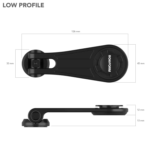 Rokform - Bike Mount, Adjustable Bicycle Phone Holder Fits Any Road or Mountain Bike with 1-1/8" Threadless Steer Tube, Compatible with Rokform Twist Lock Cases and Accessories (Black)