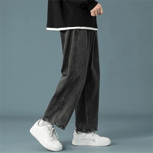 Men's Casual Outside Sports Wide Leg Jeans Daily Simple Straight Leg Jeans with Pockets4