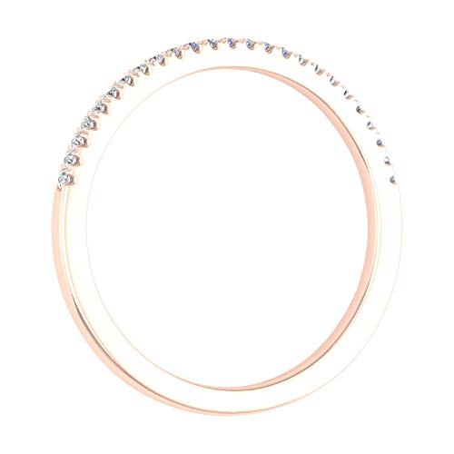 1/10 Carat (ctw) 10K Gold Natural Round Diamond Ladies Wedding Anniversary Stackable Ring2