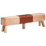 Langlebiges Canvas: Die Bank ist mit Canvas und Ziegenleder bezogen