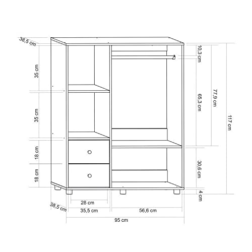 Quarto infantil com Cama e Guarda Roupa Montessoriano Luísa Olivar Branco