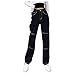 Produktbild goodjinHH Damen Jeans, Y2K Style Vintage Mädchen Denim Hose, Frauen Straight Leg Jeanshose, 90er Jahre Harajuku Style Streetwear (M, schwarz)