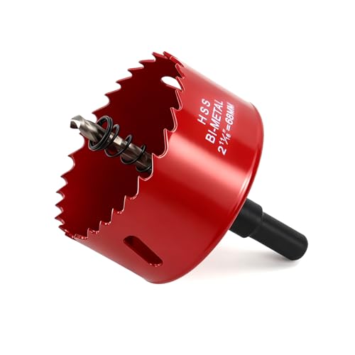 Image of RunXinDa 68mm Bi-Metal Hole Saw – M42 HSS Heavy Duty Core Drill Bit with Hex Shank & Pilot Drill for Wood, Plastic, Drywall, Sheet Metal & Thin Steel