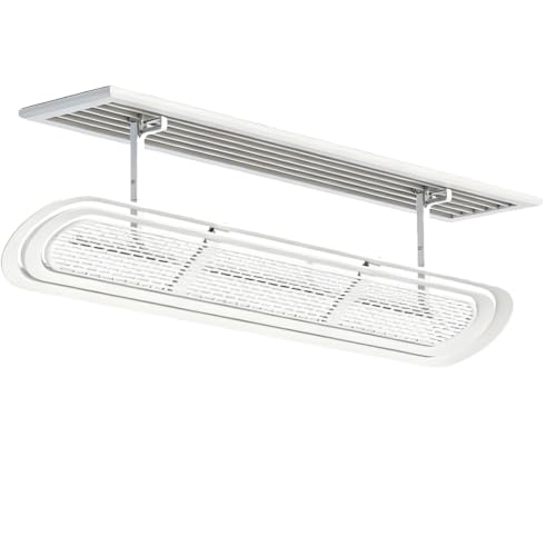 Deflector Lineal para Difusor Aire Acondicionado de Techo 90 x 16cm, Ajustable 180°, para Rejillas de Ventilación