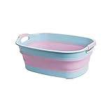 HUIHUAN Lavamanos Plegable Plegable Lavabo Portátil Dishpan Platos de Lavado Multiusos Persona Durante el Camping Senderismo Pesca al aire libre,color