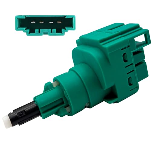 AUTOZOCO Interruptor de luz de freno y pedal embrague 4 pin compatible con VW, Seat, Skoda y Audi - pulsador de freno - compatible 1C0945511A