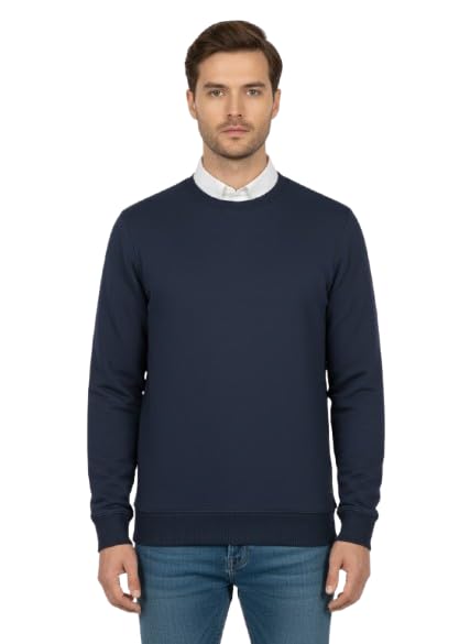 BISWAS Trend HUB Men’s Premium Fleece Sweatshirt – Soft & Warm Winter Pullover with Round Neck | Casual Solid Full-Sleeve Sweatshirt for Men-picture-29