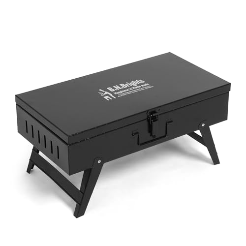 B.N.Brights Big Size Heavy Weight Briefcase-Style Charcoal Barbeque Grill | Foldable Metal Grill Tandoor for Home & Outdoor | Portable BBQ for Picnic, Business & Restaurant