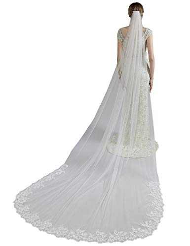 Belle House Light Ivory Lace Appliques Bridal Veils For Women Wedding Headpiece #TOP9