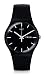 Swatch Mono Black Quartz Watch with Silicone Strap, 20 (Model: SUOB720)