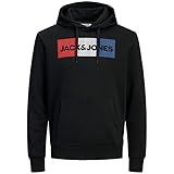 wollpullover kaufen Drawstring hoodie by JACK & JONES - Cotton/polyester blend for a comfortable wear.