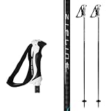 Zipline HEX 16.0 Carbon Graphite Weave Ski Poles – Lightweight, Durable, All-Mountain Adventures – Ergonomic Grip, Freestyle - Alex Ferreira Poles (Black Diamond, 50' in./127 cm)