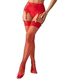 ohmydear Straps Dessous Set mit Strümpfen Strapsgürtel Übergröße Strumpfhalter Strapse für Damen Große Größen Dessous Set Reizwäsche mit Strapse
