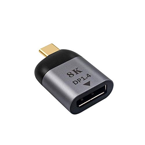 Duttek Adaptateur USB C vers DisplayPort, Adaptateur USB de Type C vers DP, Adaptateur USB C mâle vers DP Femelle, Compatible avec MacBook Pro 2018 2019/iPad Pro/Galaxy S20 et Ainsi de Suite