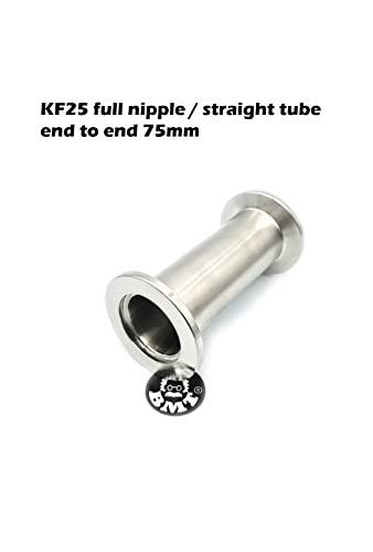 Image of bmotiontech Full Nipple with KF25 NW25 Flange Straight Tube (KF25 75mm)