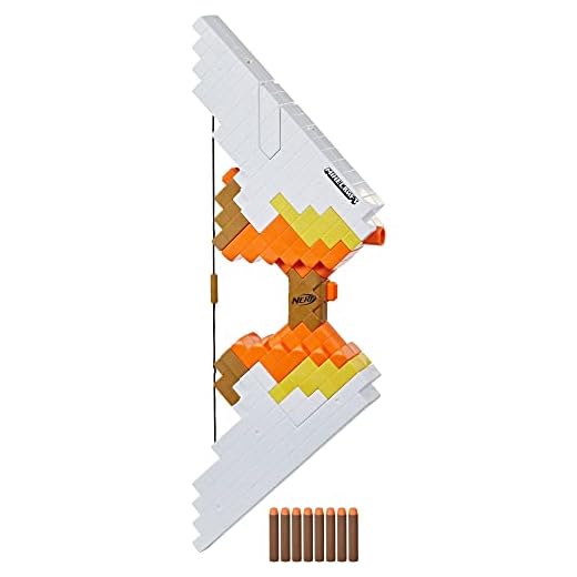 Nerf Minecraft Sabrewing Motorized Blaster Bow, 8 Elite Darts, 8-Dart Clip, Electric Full Auto Toy Foam Blasters, Minecraft Toys for 8 Year Old Boys and Girls and Up