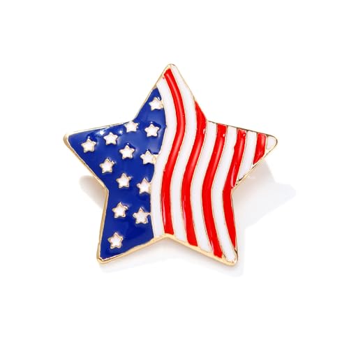 Image of USA Flag Brooch Pin Souvenir for United States of 2026 Veteran's Day Pin Patriotic Accessories Independence Day Decor Gifts for Sister