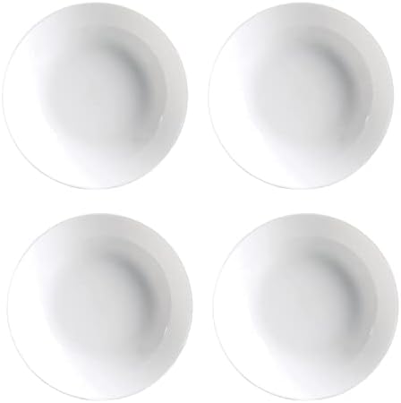 Luminarc Diwali Biały Zestaw 4 Talerze Hondo Opal 19 Biały