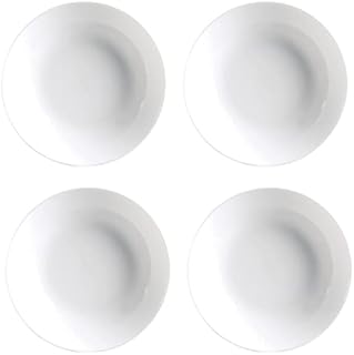 Luminarc Diwali Biały Zestaw 4 Talerze Hondo Opal 19 Biały