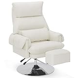 BarberPub Beauty Salon Chair with Lumbar Support, Adjustable Height, Swivel Reclining Esthetician Chair for Facial, Massage, Eyelash Extension, Tattoo 8105/8129 (Classic-Round Base, PU Leather)