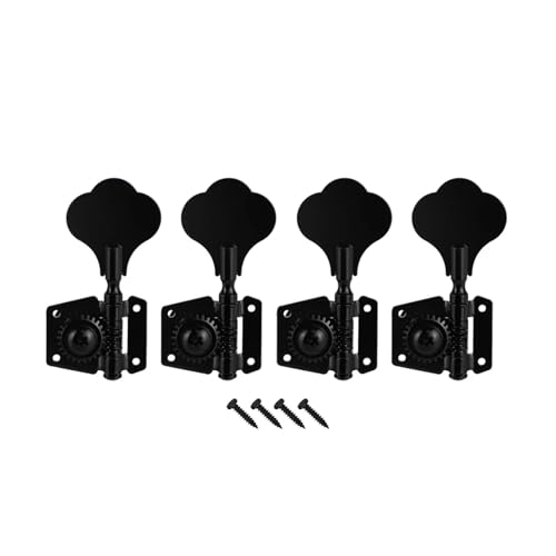 4 piezas afinadores abiertos para bajo, cromo/negro miniatura 2