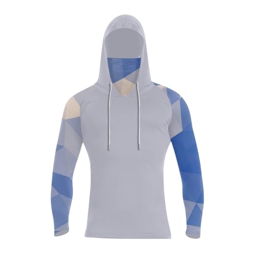 Sun Protection Shirts for Men with Mask UPF 50+ Fishing Shirts Long Sleeve Quick Dry Rash Guard Outdoor Cooling Hoodie3