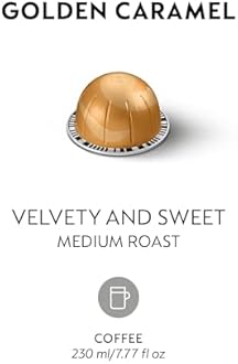 Nespresso Capsules Vertuo, Barista Flavored Pack (Golden Caramel)