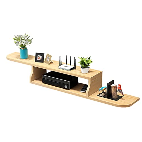 Meuble TV flottant marron rouge 150cm console suspendue pour salon et chambre