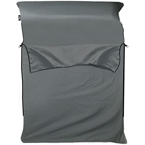 Frelaxy Sleeping Bag Liner, XL Travel Sheet & Camping Sheet for Backpacking, Hotel, Hostels & Traveling, Comfy & Easy Care, Double (Fits 2 People) Cover